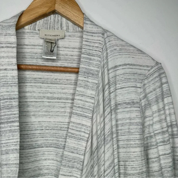 Witchery NEW! Grey Open Front Drape Cardigan Sweater Size Medium - Picture 3 of 8